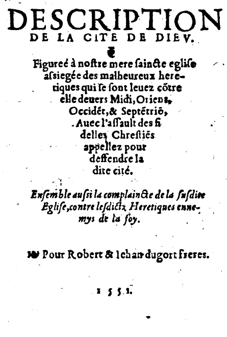 original printed pamphlet title page.